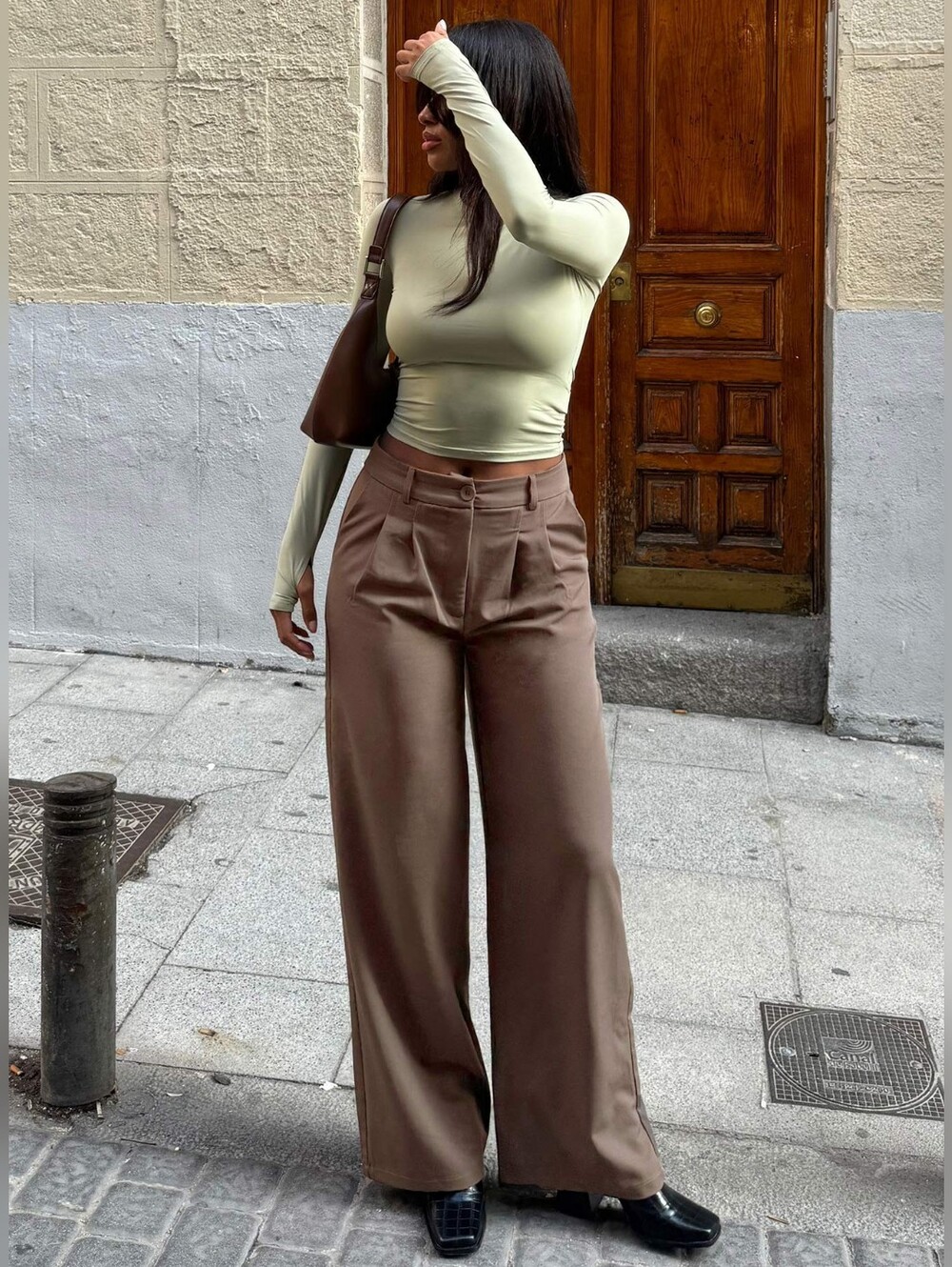 Princess Polly Archer Pants Brown